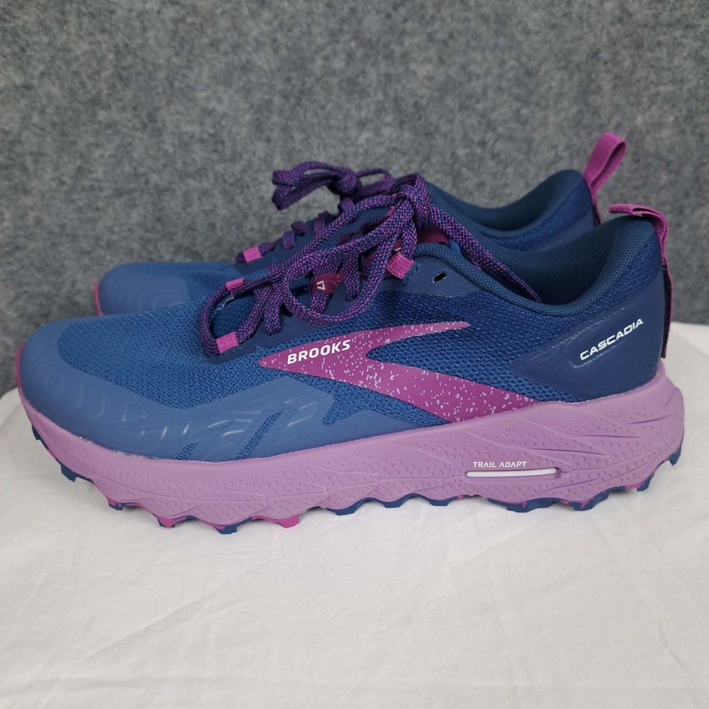 Brooks Cascadia 17 Athletic Running Shoe Womens Size 10 1203921B449 Blue - Picture 2 of 12